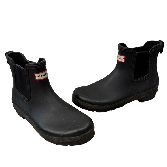 Hunter Shoes - Hunter Original Chelsea Rain Boots Womens 9 Black Rubber Waterproof WFS2078RMA